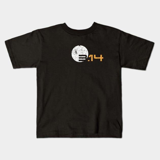 Simple 3.14 Pi GRUNGED Kids T-Shirt by JWDesigns